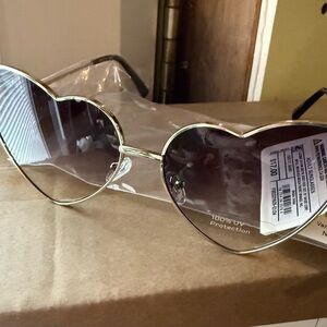 A new day Gold Frame Heart-Shaped Sunglasses - Women